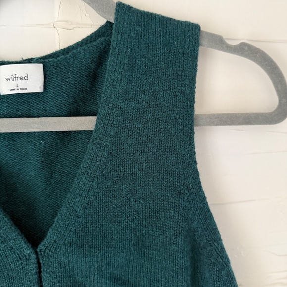 Aritzia | Wilfred | Basque Vest | Small | Dark Green - Picture 6 of 8